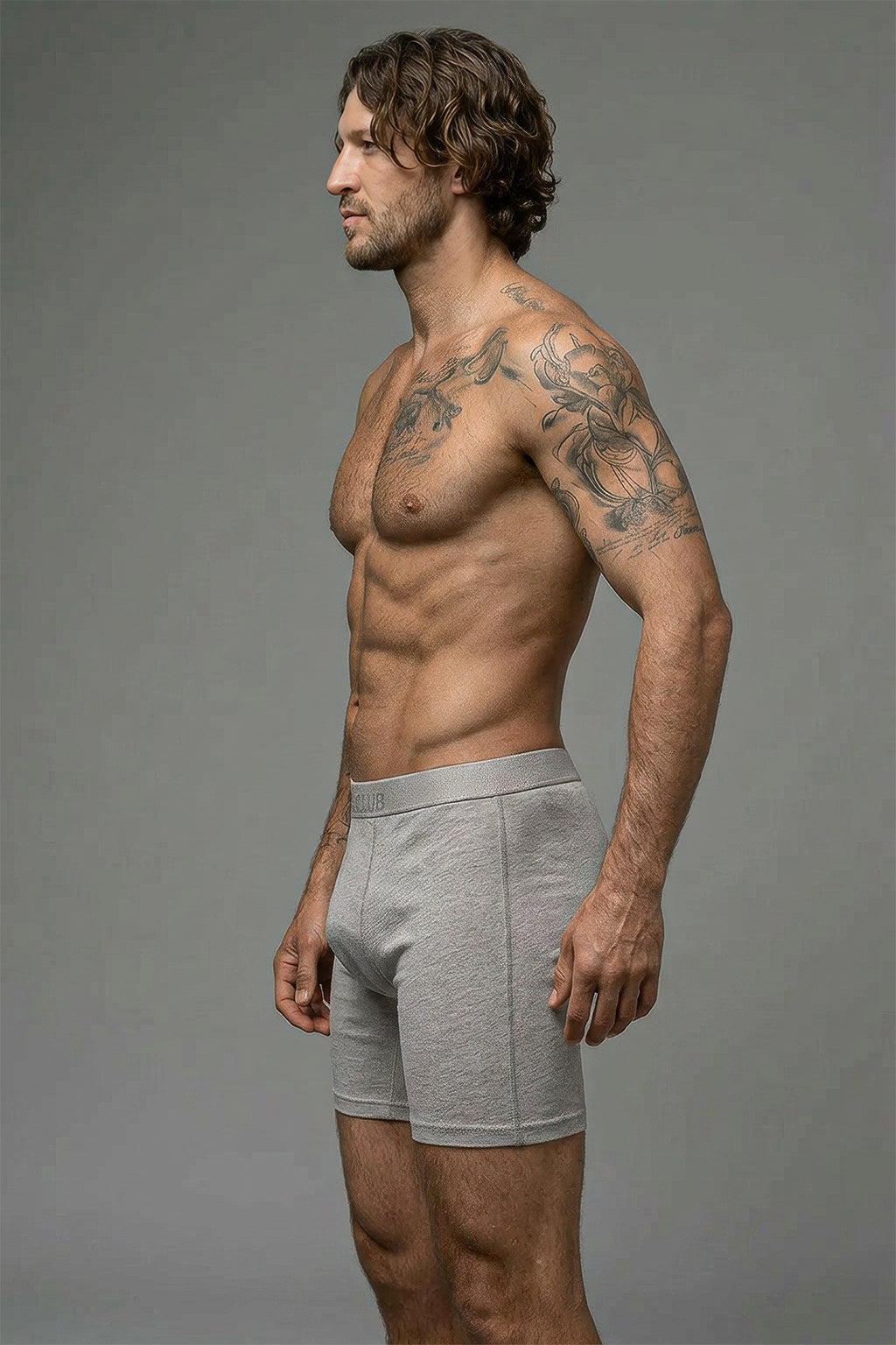 Men’s Premium Boxer Brief – Silver Grey